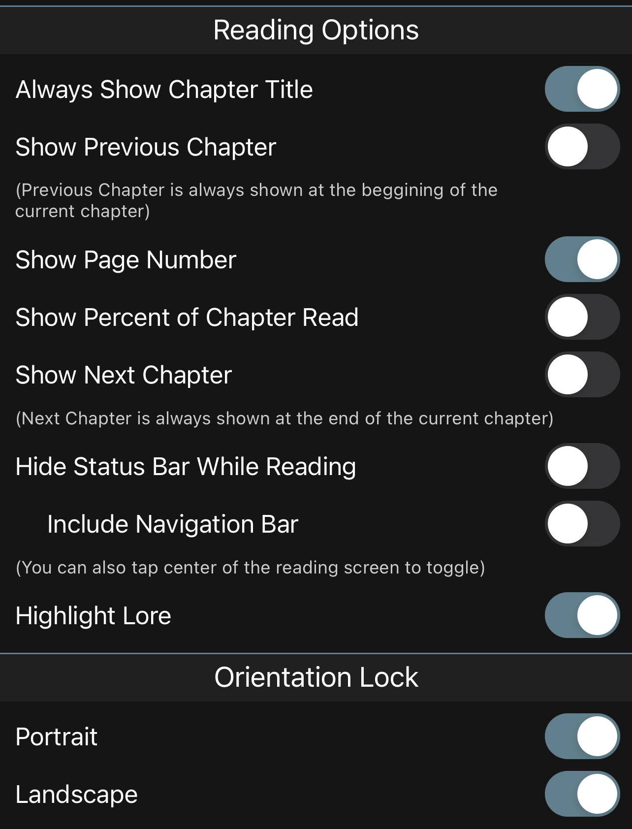 Reading Option